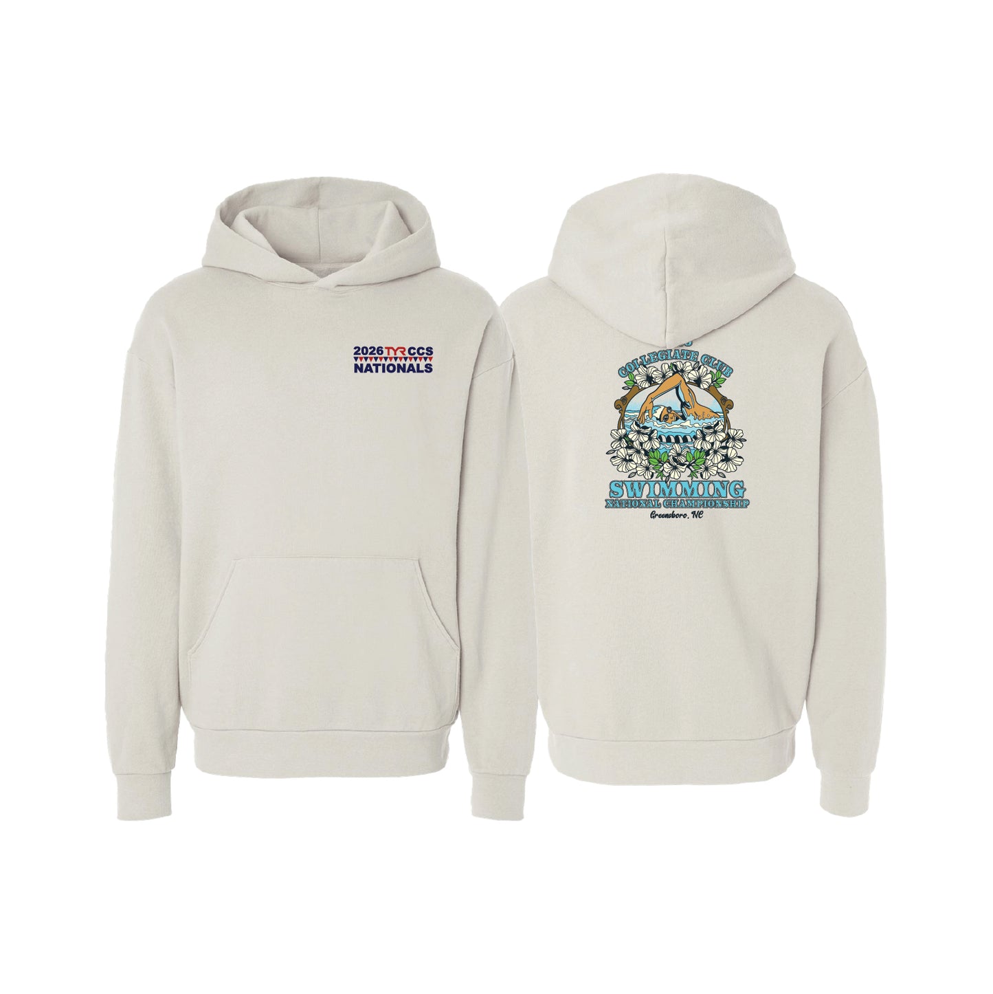 Unisex Pullover Hoody - Ivory - Swimmer