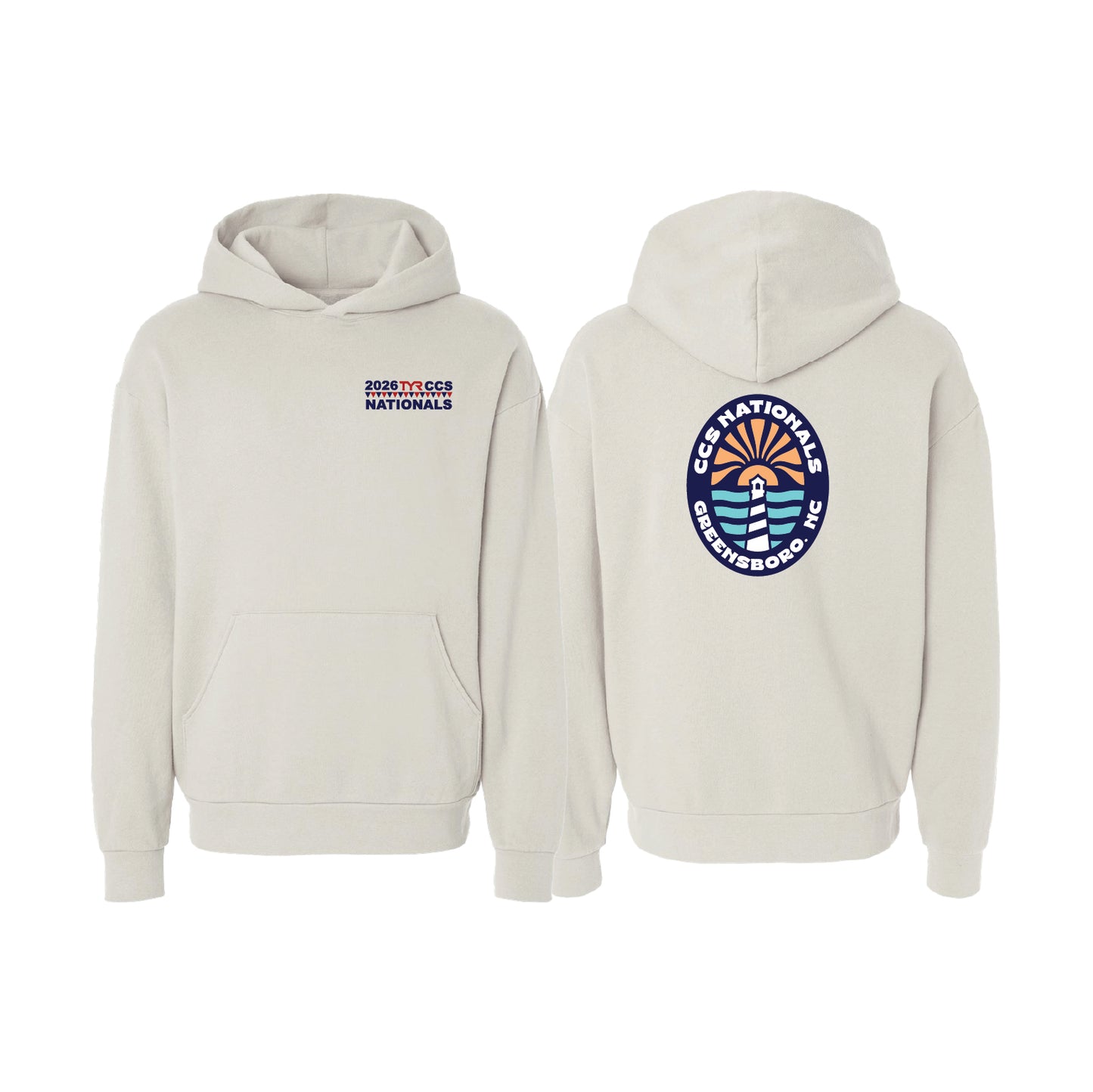 Unisex Pullover Hoody - Ivory - Oval