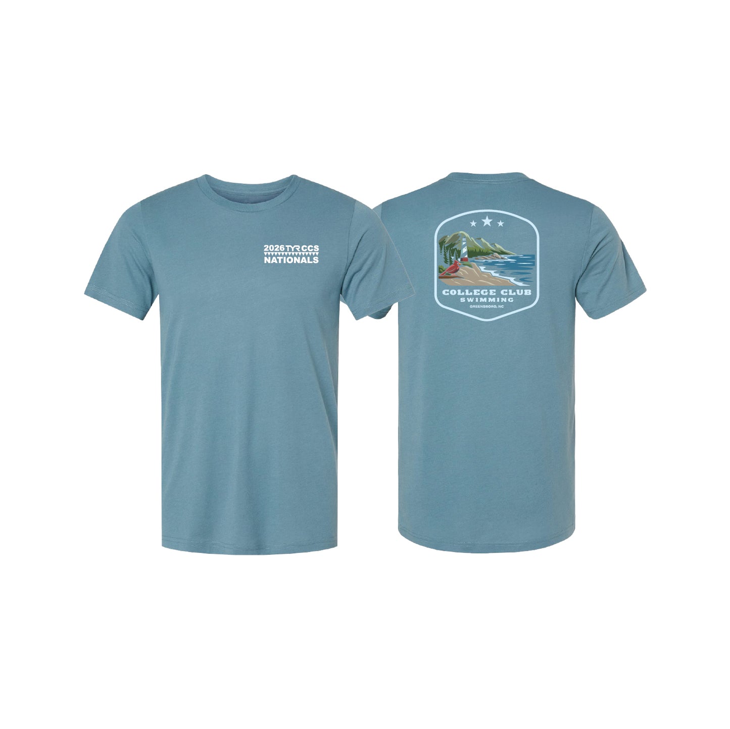 Unisex Short Sleeve Tee - Solid Slate - Lighthouse Badge