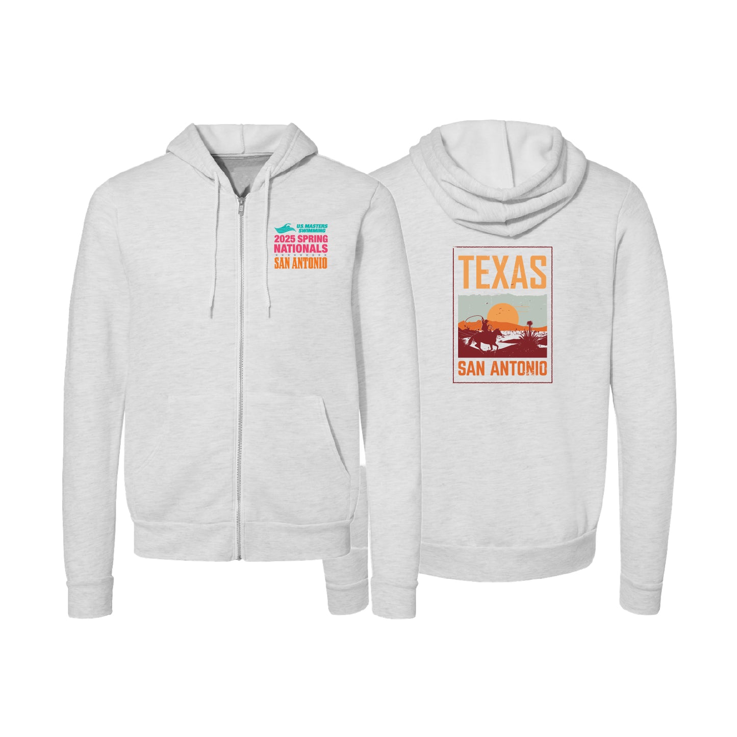 Full-Zip Hoody- Ash - Cowboy
