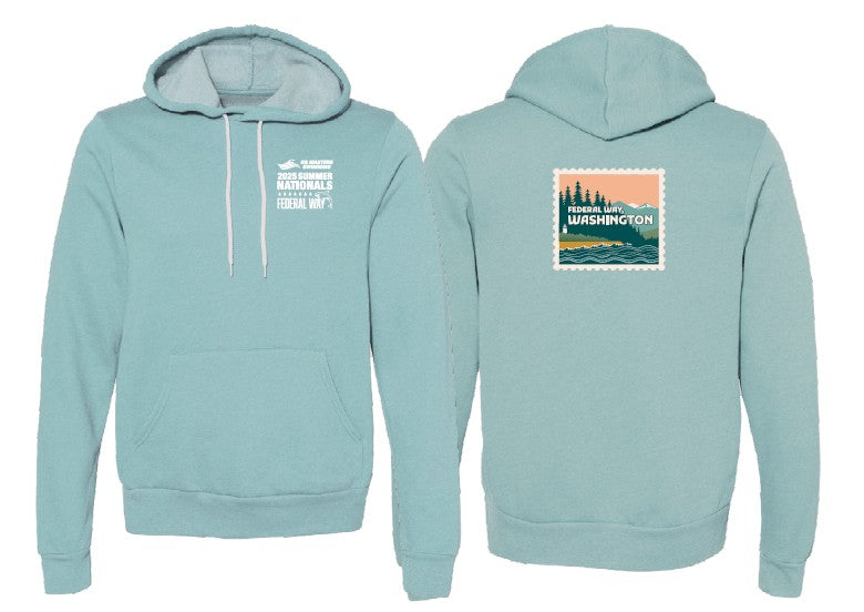 Pullover Hoody- Blue Lagoon- Federal Way Stamp