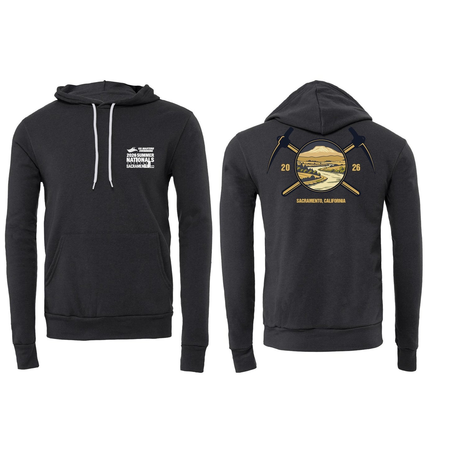 Unisex Pullover Hoody - Dark Grey - Gold Rush