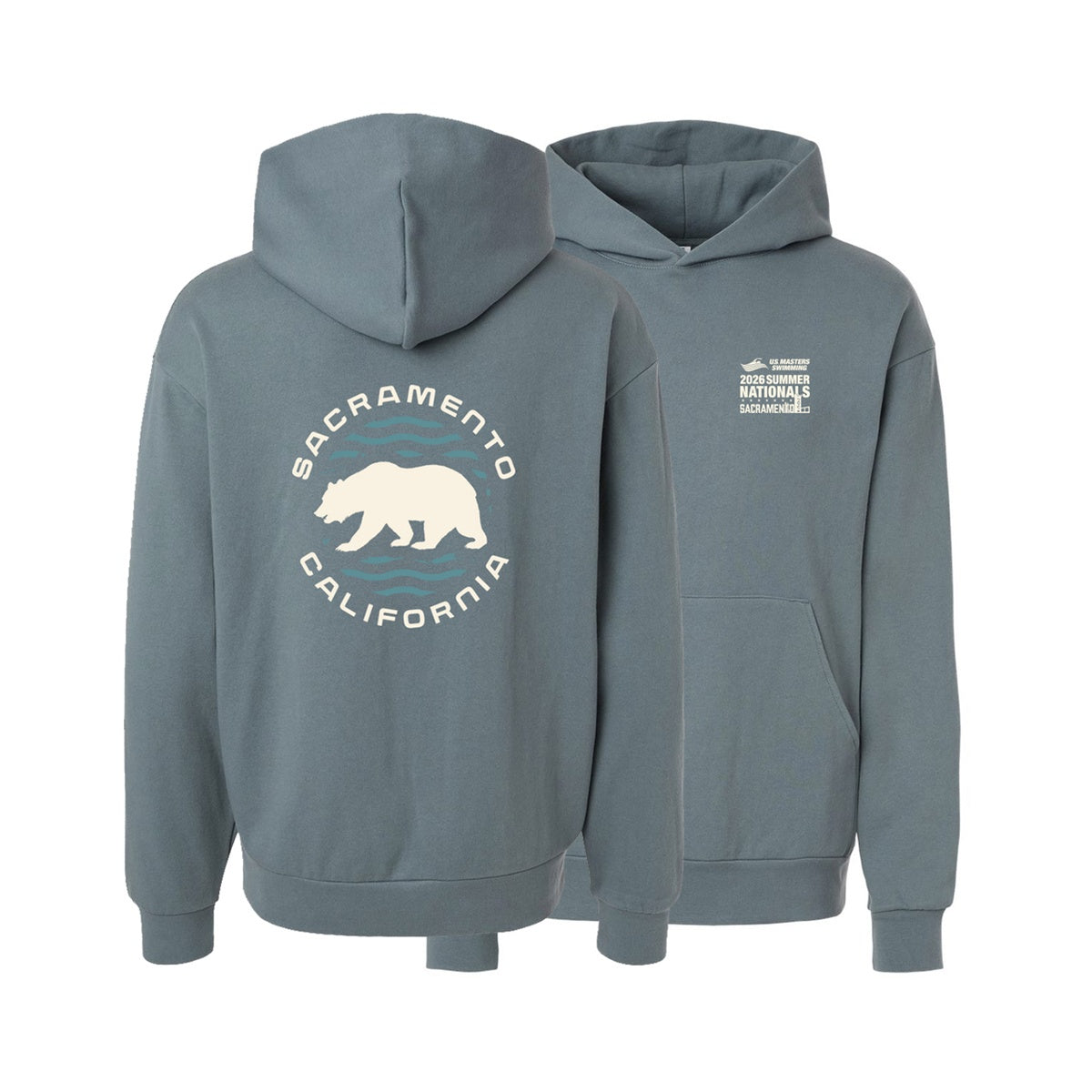 Unisex Pullover Hoody - Dark Grey - Bear Blue Magic
