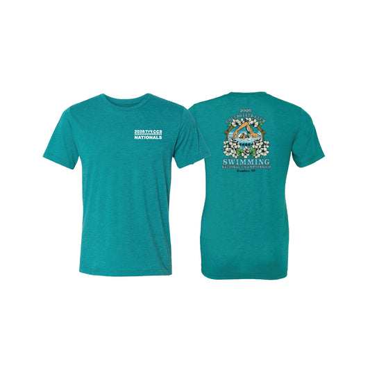 Unisex Short Sleeve Tee - Teal - Swimmer