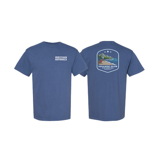 Unisex Short Sleeve Tee - Blue - Lighthouse Badge- Comfort Colors