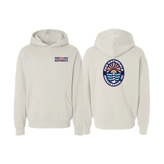 Unisex Pullover Hoody - Ivory - Oval