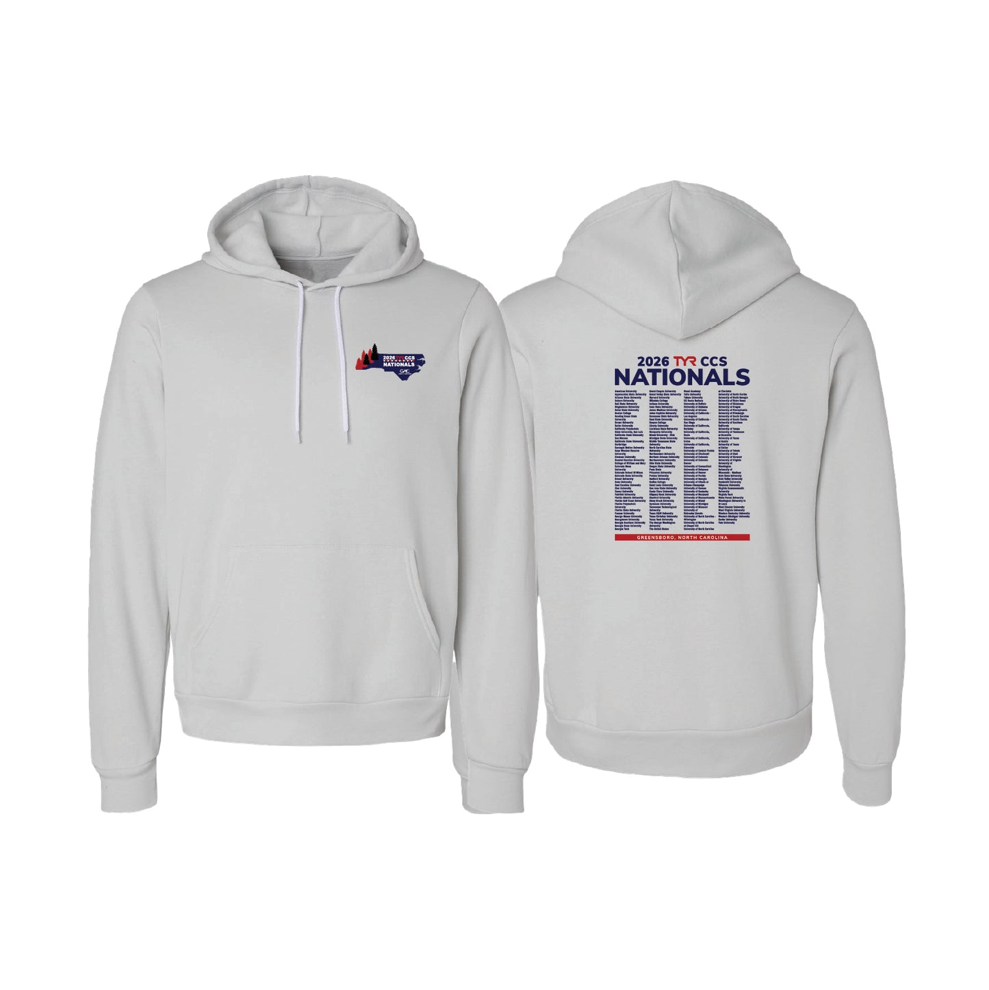 Unisex Pullover Hoody - Ash - Team Name List
