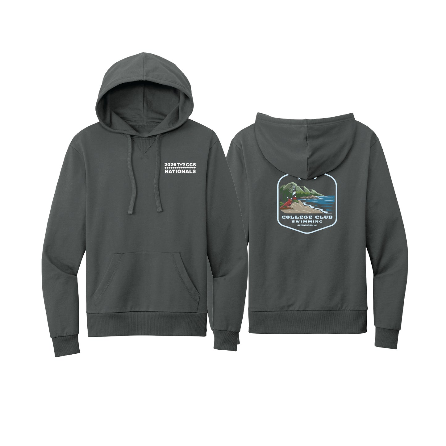 Unisex Pullover Hoody - Terrain Grey- Lighthouse Badge