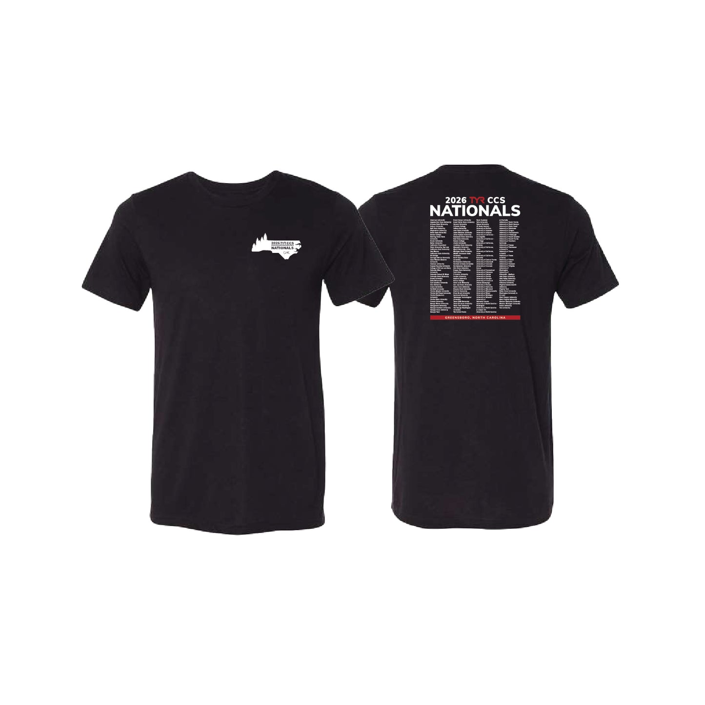 Unisex Short Sleeve Tee - Black - Team Name List