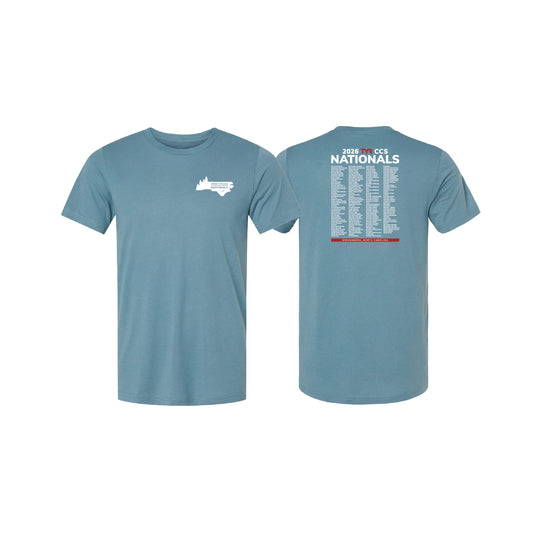 Unisex Short Sleeve Tee - Solid Steel Blue - Team Name List