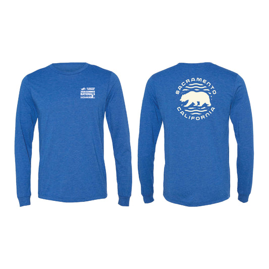 Unisex Long Sleeve Tee - Royal - Bear