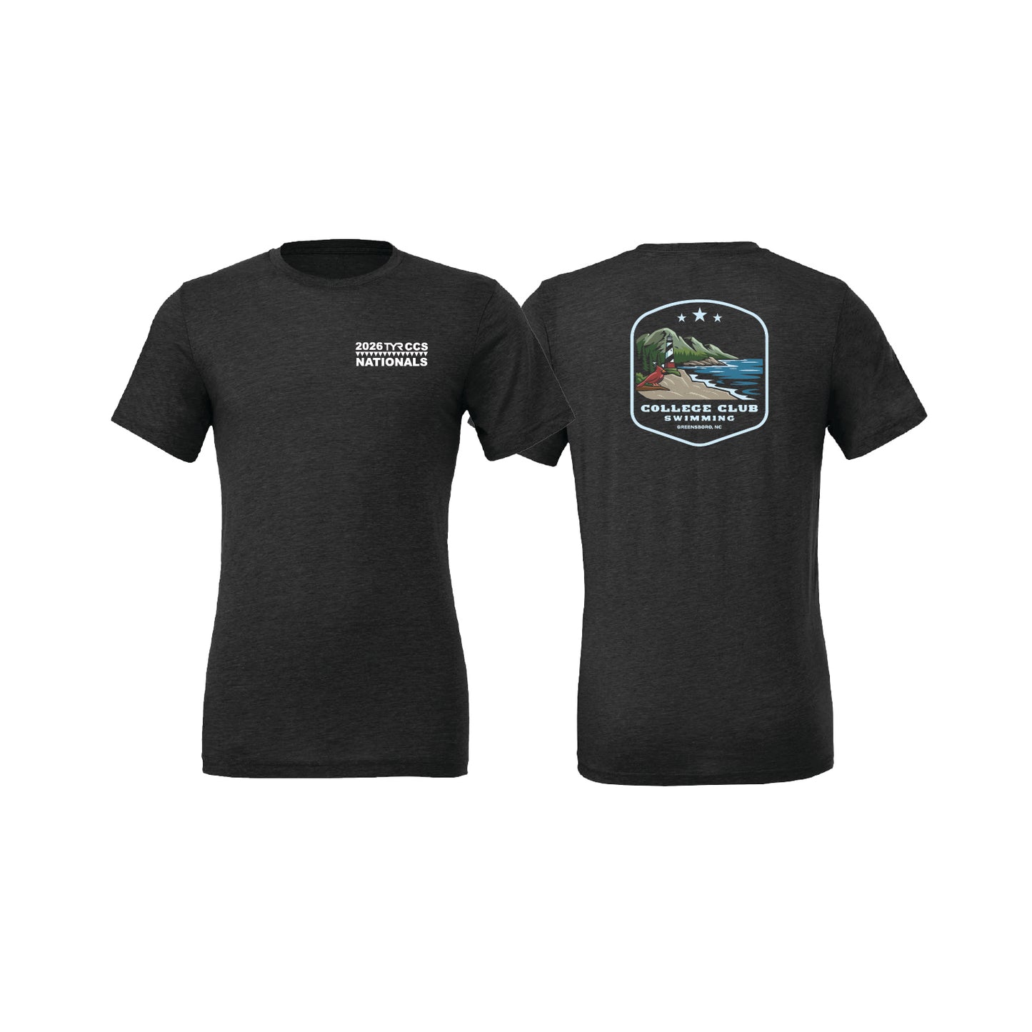 Unisex Short Sleeve Tee - Dark Grey - Lighthouse Badge