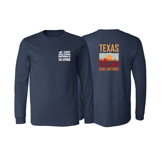 Long Sleeve- Heather Navy - Cowboy