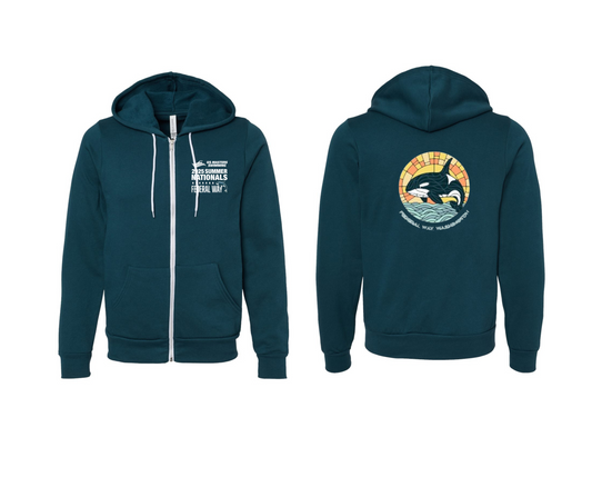 Full Zip Hoody- Atlantic- Federal Way Orca